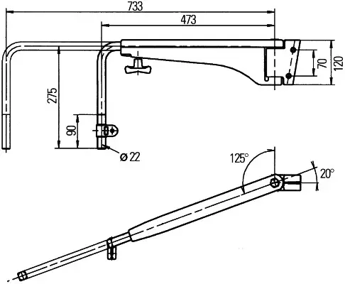 MIRROR ARM RH                        8HG Hella 
