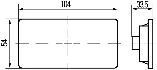 LED Sidemarkeringslykt 24v 4led Gul Hella 