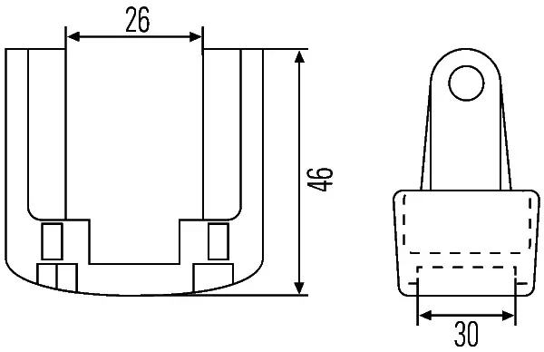 BRACKET GR PIPING ANCH D25,5         8HG Hella 