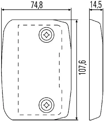 Blinklykt f/løftelem 24V Hella 