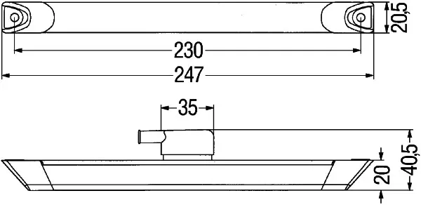 LED Markeringslykt 24V 2Led Rød Hella 