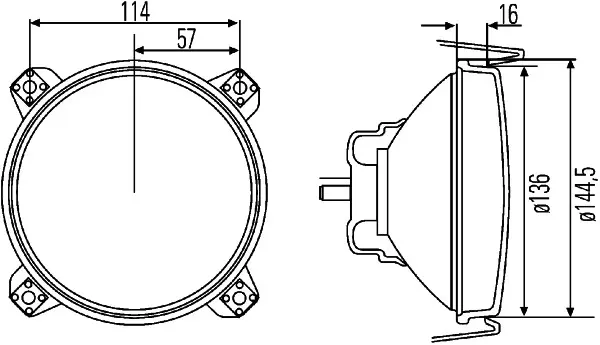 HEADLAMP ESH FA MGS12                1A3 Hella 