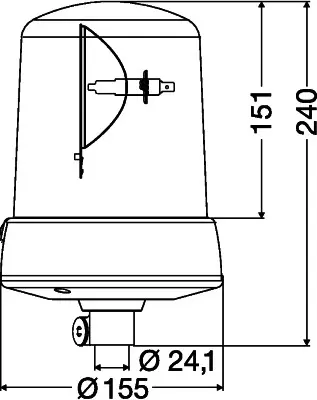 ROTATING BEACON H12V BLUE MG12       2RL Hella 