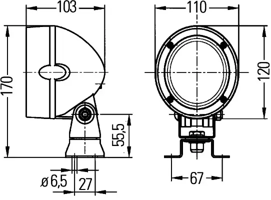 WORK LAMP WA 0GR HD AM GG MB         1GM Hella 
