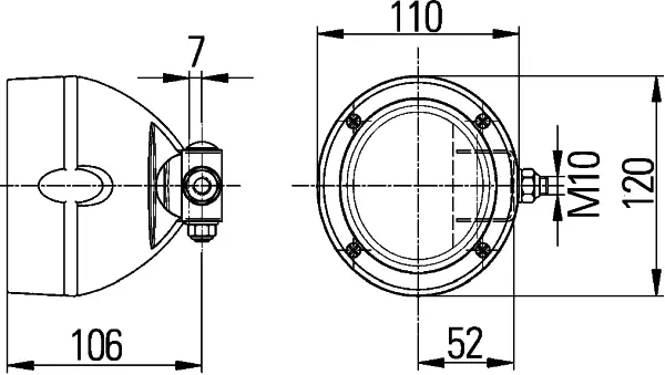 WORK LAMP BA LI DR TU MB             1GM Hella 