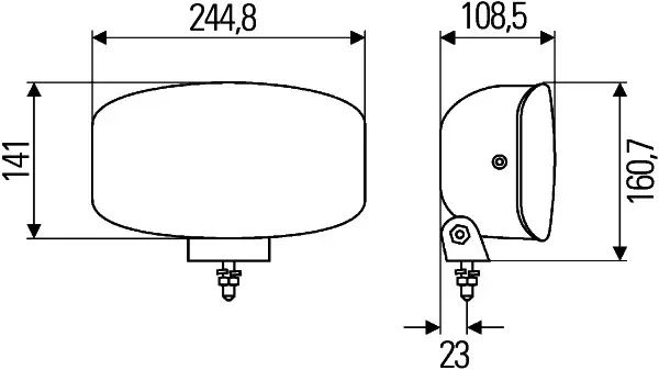 Lysk.fjern Jumbo 320 Halogen 37,5 m/park Hella 