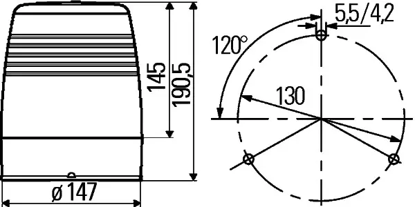 IDENTIFICATION LAMP ROTATING BEACON  2RL Hella 