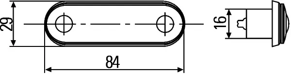 COURTESY LAMP 1X2-WR BLUE MD12/24    2XT Hella 
