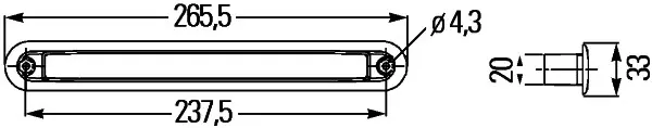 INTERIOR STRIP LAMP MD24 WHITE       2JA Hella 