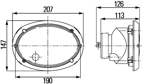 Lysk. H4 Oval 100 Hella 