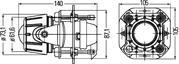 Hovedlampe Venstre Halogen Hella 