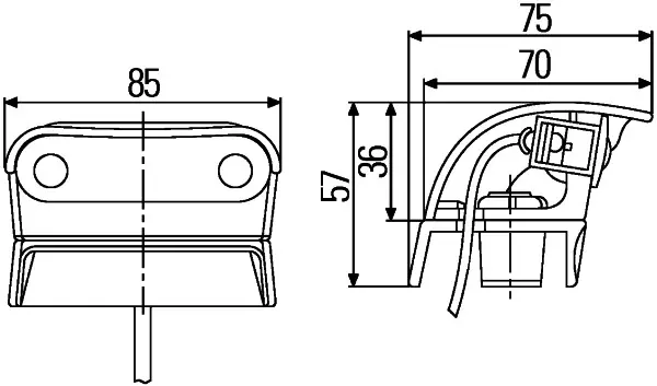 NUMBER PLATE LAMP K MD12/24          2KA Hella 