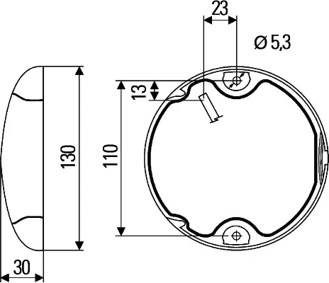 LED  Ryggelykt EuroLed 9-33V 1 LED Hella 