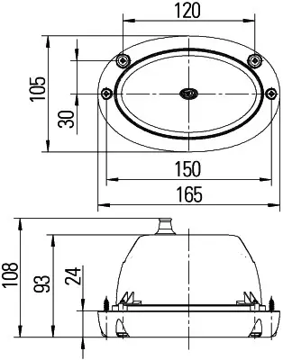Lysk. H7 Oval 100 Hella 