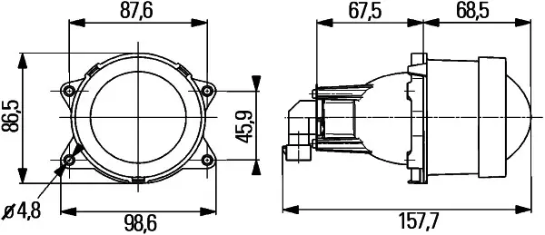 DE-fjernlyskaster  Modul 70 Hella 