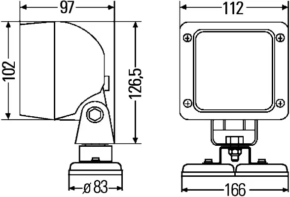 WORK LAMP NA 0GR HD MA MG12 LT UB    1GA Hella 