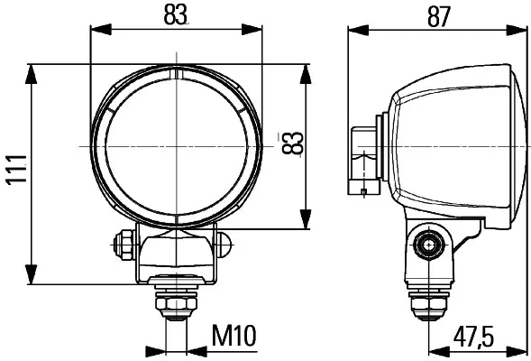 WORK LAMP WA 0GR MG12H9 M70          1G0 Hella 