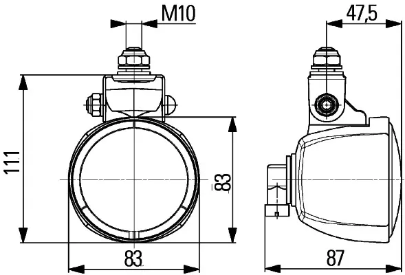 WORK LAMP NA 180GR MG12H9 M70        1G0 Hella 