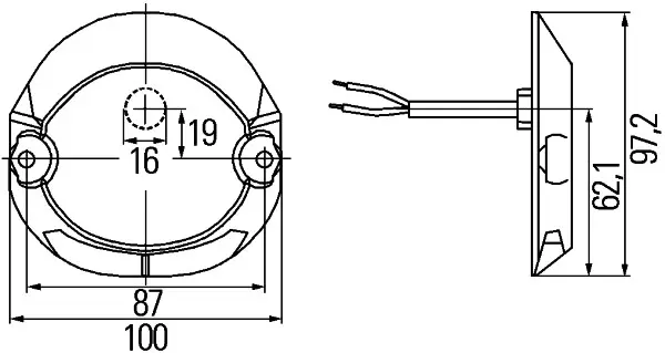LED Blinklykt 24V Hella 