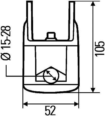 Holder arb.lysk f mont speil 42mm Hella 