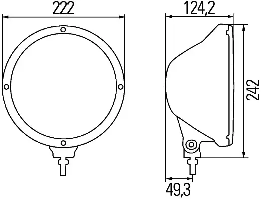 Rallye 3003 Chrome ring LED pos.lys25% Hella 