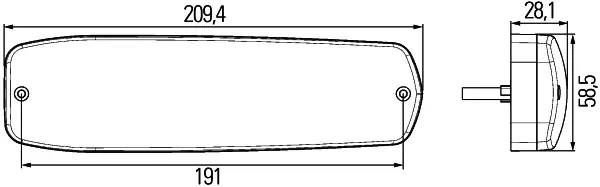 LED Bak/brems/blinklykt LeanLED  9-33v Hella 