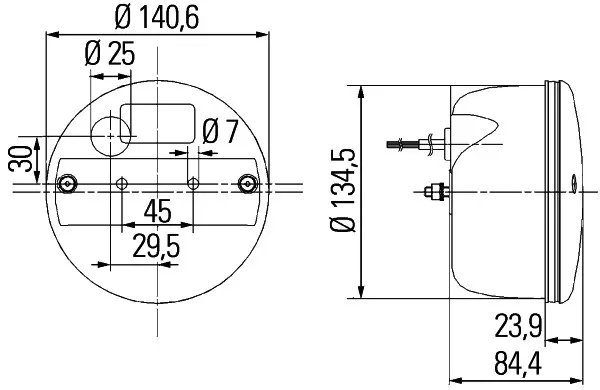 LED Bak/brems/blinklykt  9-32v Hella 