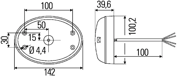 OvalLED Blinklykt Hella 