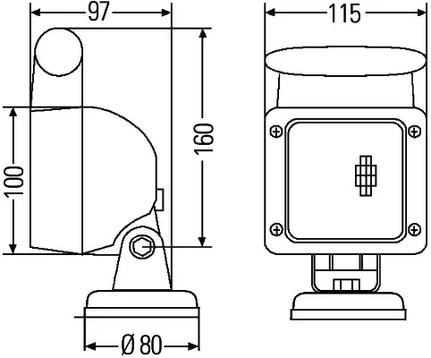 WORK LAMP NA 0GR HD MA HG MG12 KV L  1GA Hella 