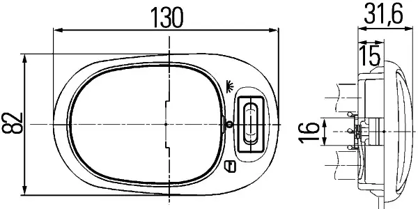Interiørlys, 12 V, div Hella 