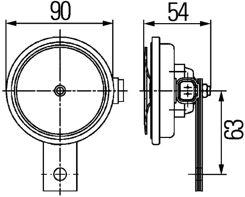 HORN 12V 350HZ                       3AL Hella 