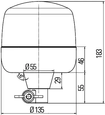LED LAMP 12/24V BLUE FLEX MOUNTING   2RL Hella 