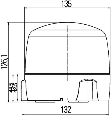 Rota LED 10-30v Gult glass Magnetfeste Hella 