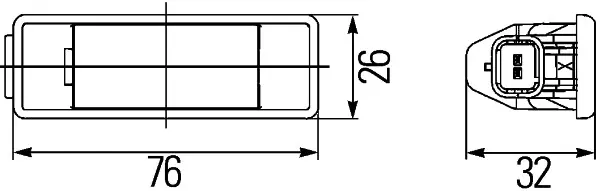 LICENSE PLATE LAMP MG12           2  2KA Hella 