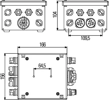 Fordelerboks 15pin ADR Hella 