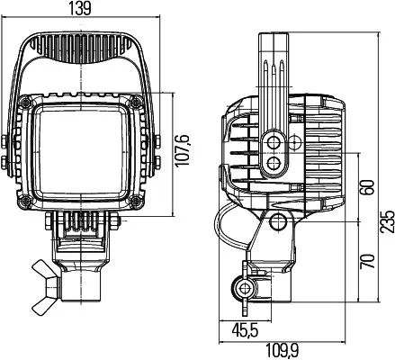 WORK LAMP NA 0GR RB HG MD12-24 LT P  1GA Hella 