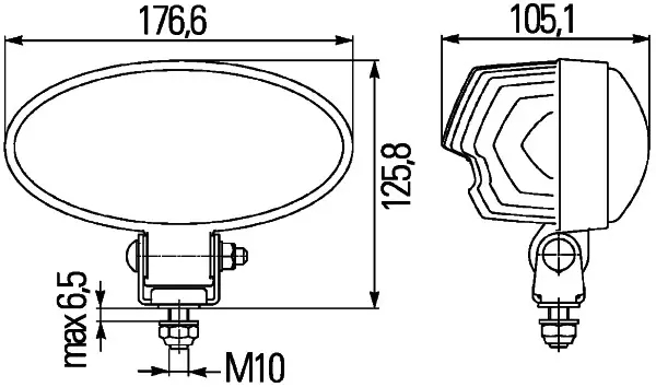 Hovedlampe Høyre Hella 