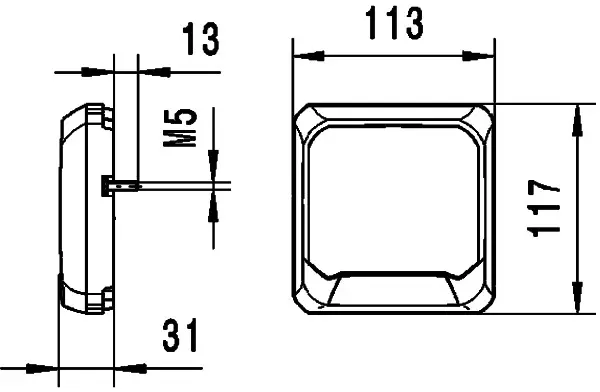 Arbeidslyskaster Flat Beam 500 Hella 
