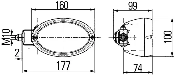 Hovedlampe Høyre Hella 