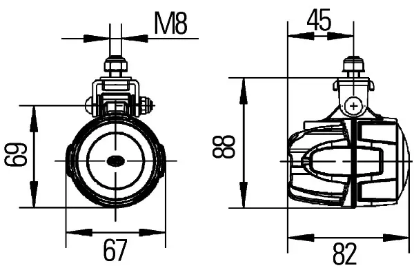 Modul 50 LED  arb.lykt 12-24v 800Lm Nær Hella 