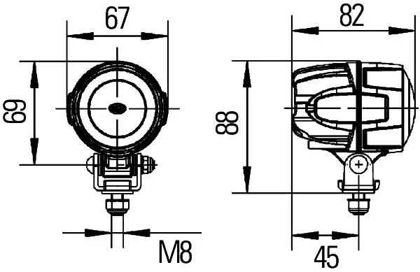 Modul 50 LED Spot Rød Hella 