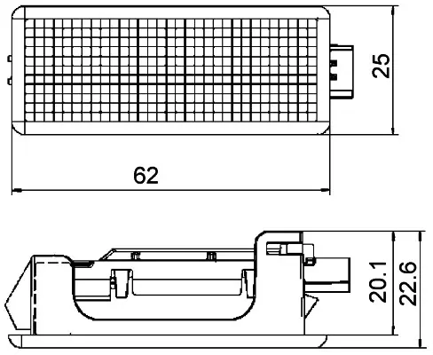 DOOR LAMP UNIVERSAL MD12             2XT Hella 