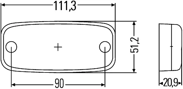 Sidemarkeringslys LED 24v Hella 
