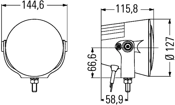 Luminator X LED Ref 37,5 Svartramme Hella 