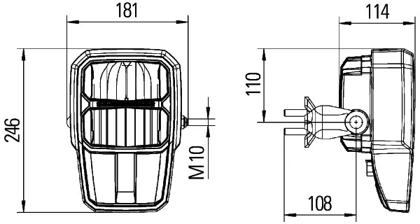 HEADLAMP ES FAPO BL MD12-24 DT C140  1EE Hella 