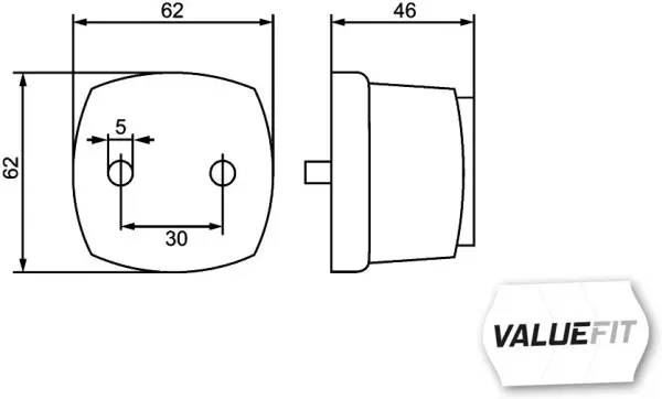 Front position light with reflector Hella 