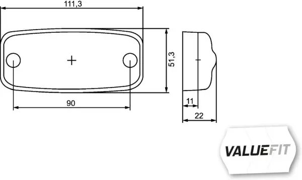 LED Markeringslykt 9-30v ValueFit Rød Hella 