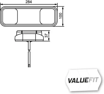 LED multifunksjons baklykt 12-24v ValueF Hella 