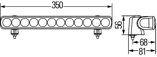 LED bar 350mm Ref.20. indr.feste Hella 
