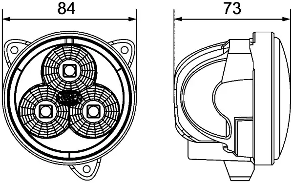 Modul 70 LED arb.lys gulvbelysn fastmont Hella 
